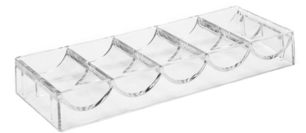 Chip Rack: Clear Heavy Weight Plastic, 100 Chip Capacity (holds 100 11.5 Gram Chips) main image